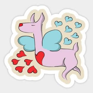 Loving deer Sticker